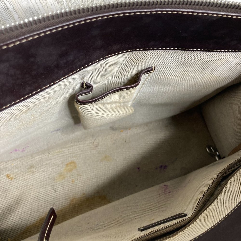 Dooney And Bourke Womens Gray Signature Jacquard Tote - Picture 9 of 13
